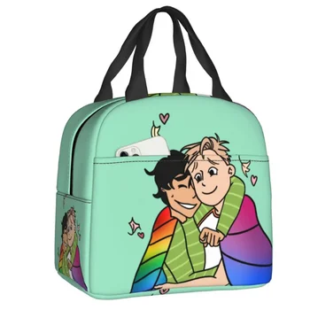 Heartstopper Ник Чарли ЛГБТ изолирана чанта за обяд за училищен офис Алис Озман Непропусклив охладител Thermal Bento Box Жени Деца
