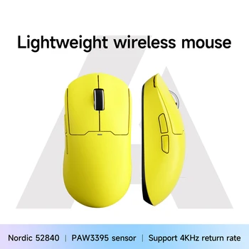 Безжична мишка 2.4G кабелна Bluetooth трирежимна мишка 26000DPI PAW3395 сензор Геймърска мишка 4KHz Леко тегло PC геймър аксесоари