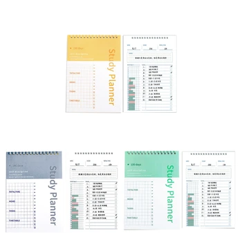 Спирален дневен плановик за студентски офис Notepad School Study Schedule Planner