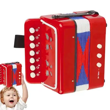 бутон акордеон музикален инструмент за деца преносим 7 клавиша контрол акордеон музикални инструменти за деца възраст 3