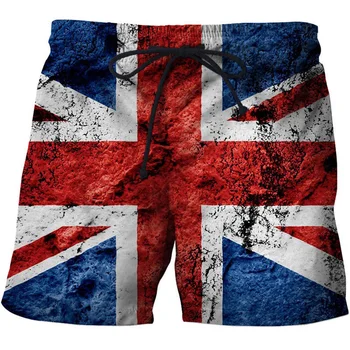 Мода Американски флаг 3D печат шорти мъже жени улица случайни извънгабаритни къси панталони лято готино мъжки плуване спорт плажни шорти