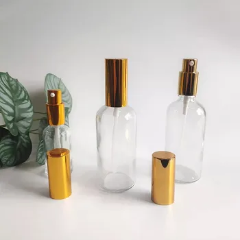 5Pcs висококачествени празни лосионни бутилки за многократна употреба прозрачно стъкло 5ml-100ml серум грижа за кожата грим красота козметични контейнери