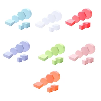 1Set Продуктова фотография Подпори Куб, пяна Твърди блокове Геометрични форми за бижута, грим и аксесоари Моделиране