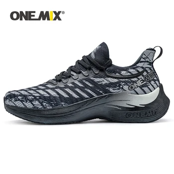 ONEMIX Професионални обувки за бягане за мъж Дишащи спортни обувки за спортни тренировки на открито Водоустойчиви неплъзгащи се оригинални маратонки