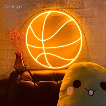 Баскетболен неонов знак Flex Led неонов светлинен знак Led лого топка нощни светлини булка парти Домашно момче стая стена декорация подаръци