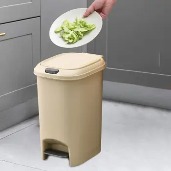 Кухненска кошче за отпадъци Проста водоустойчива 2 в 1 крак педал преса тип боклук за тоалетна Слънчева стая Тоалетна Всекидневна Баня