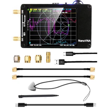 NanoVNA-H модернизиран антенен векторен мрежов антенен анализатор MF HF VHF UHF със слот за SD карта