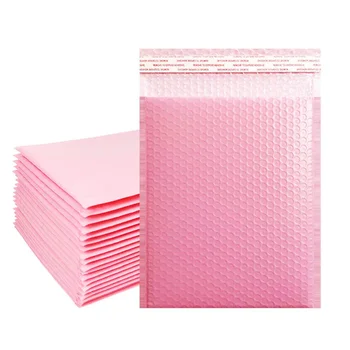 5pcs розови балон плик чанти самостоятелно печат пощенски кутии подплатени пликове за доставка с балон пощенска чанта доставка подарък пакети чанта