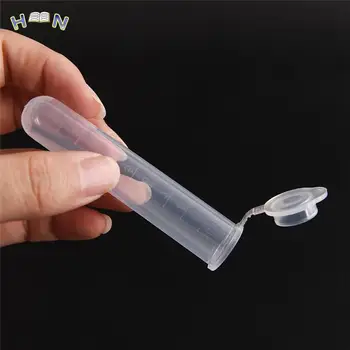  10pcs / set 10ML микро центрофуга епруветка прозрачна пластмасова бутилка за флакон с капак с капачка за доставка на лабораторни проби