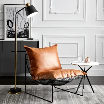 Lounge Throne Chair Party Advanced Designer Minimalist Mobile Brown Back Chairs Accent Silla Escritorio Home Decoration WXH20XP