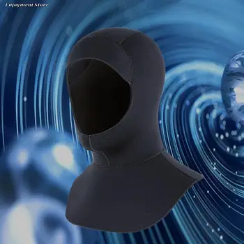 Неопренова водолазна качулка с раменна екипировка за гмуркане с шнорхелинг шапка Зимно плуване топъл неопренов костюм Подводен риболов 3мм
