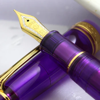 Моряшка писалка Orignal Lavender Edition Purple 21K Gold Двуцветен писец Най-добър подарък 11-8227 Мастило писалка канцеларски Писалки за писане