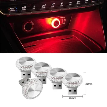 10X кола USB околна светлина мини LED интериор декоративна лампа за парти DJ превозно средство универсален Auto A
