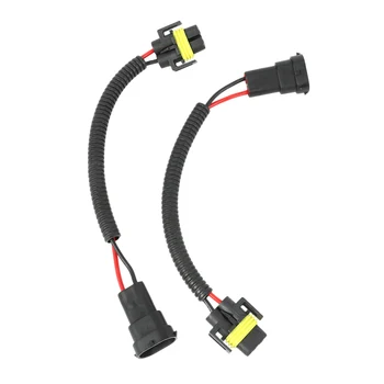 2Pcs 9006 до H11 H8 фарове за преобразуване на светлината за мъгла Конектор за окабеляване Plug Cable Socket Connector Repair Kit