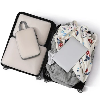 3PCS/SET Чанта за съхранение на пътувания Организатор за съхранение на пътувания Комплект багажна чанта Преносима лека чанта за съхранение на пътувания