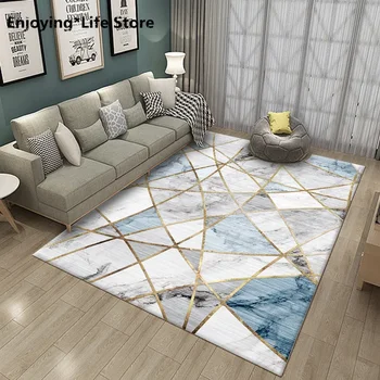 Геометричен килим за хол етаж мат модерен минималистичен площ килими кристал кадифе ултра мека мат