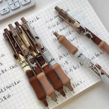 Обикновена шоколадова неутрална писалка Сладка механична гел писалка Корейски канцеларски материали Студентска преса Детски подарък Kawaii Офис за училищни пособия