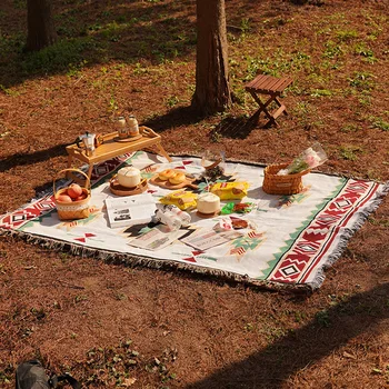 Picnic mat outdoor ground mat camping supplies picnic cloth equipment mat ethnic disturbance Simia carpet