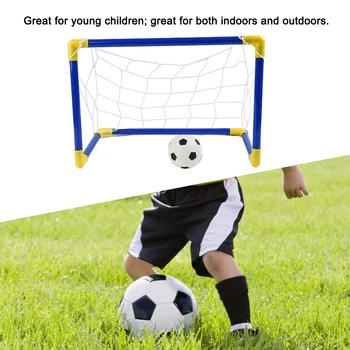 1pc футбол цел пост рамка комплект надуваеми футбол лек преносим 447X250X323Mm пластмасови отбор спортни футболни аксесоари