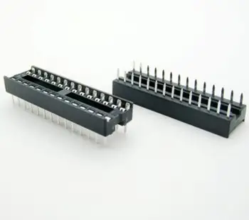 17PCS / лот 28 пинов DIP квадратен отвор IC гнезда адаптер тесен 28Pin стъпка 2.54mm конектор резистор
