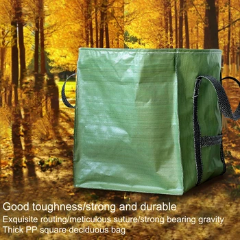 Зелена тежкотоварна градинска чанта със самостоятелно стояща - издръжлива и здрава чанта за градински листа с голям капацитет