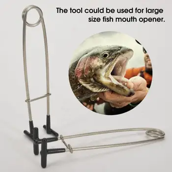 Сребрист черен цвят практичен практичен рибен уста отварачка риболовно оборудване риба уста отварачка висока якост за отваряне