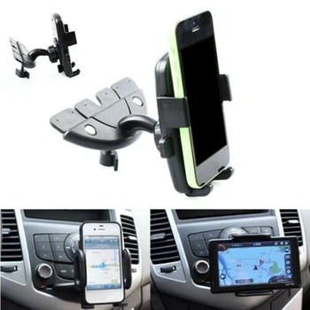 Universal регулируеми CD плейър слот смартфон притежателя кола CD Mount GPS скоба авто мобилен телефон стойка