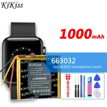 KiKiss Нова батерия 1000mAh за 663032 смартфон часовник цифрови батерии