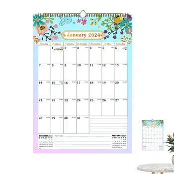 Семеен плановик Календар Творчески декоративен стенен календар 2024 Месечен календар Планировчик От януари 2024 г. до юни 2025 г. Стена