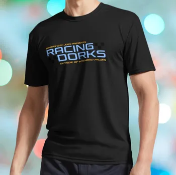 Нова риза Racing Dorks алтернативно лого Мъжка черна тениска САЩ размер S до 5XL