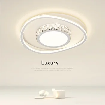 LED таванна лампа Модерен кристален полилей за спалня Всекидневна трапезария Проучване Декорация на дома Вътрешно осветително тяло Luster