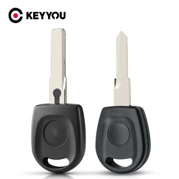 KEYYOU 10pcs подмяна Fob кола ключ транспондер не чип черупка за VW Volkswagen SKoda SEAT ненарязан нож празен ключ случай