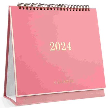 Jan 2024-Jun 2025 Таблица Календар Бележка Блокове Планировчик Месечен календар Дебела хартия Бюро Календар (розово)