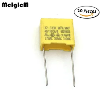 MCIGICM 20pcs кондензатор X2 кондензатор 275VAC X2 полипропиленов филмов кондензатор 0.033uF 33nF Стъпка 10mm