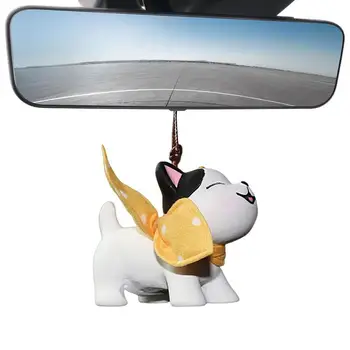 Creative Lucky Cat кола висулка за жени огледало за обратно виждане висящи кола орнаменти ремък кола интериорни аксесоари
