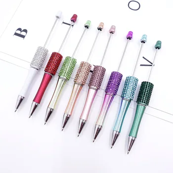 20pcs диамантени мъниста писалка DIY цветни топчета химикалки студент канцеларски писалки за писане училище офис консумативи