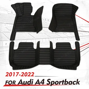 Поръчкови стелки за кола за AUDI A4 B9 Хечбек/Спортбек 2017 2018 2019 2020 2021 2022 крак Подложки автомобилен килим интериор