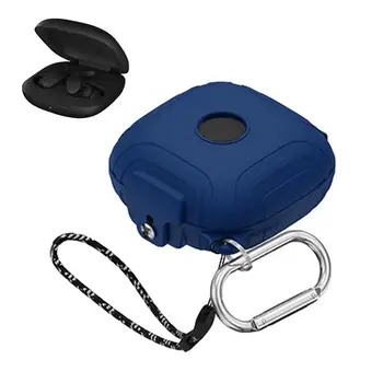 Blue Tooth калъф за слушалки за Beat Fit Pro силиконов анти-капка защитен ръкав капак за безжични слушалки с карабинер ремък