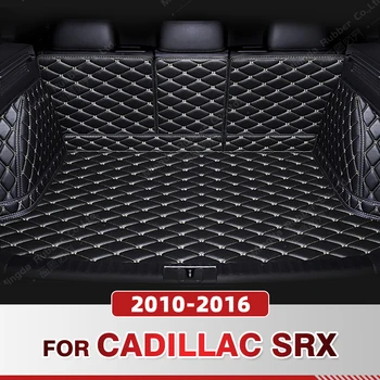 Auto пълно покритие багажник мат за Cadillac SRX 2010-2016 15 14 13 12 11 Car Boot Cover Pad Cargo Интериорен протектор Аксесоари