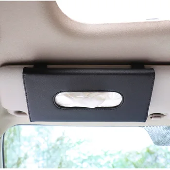 2pcs Авто кола SUV слънце козирка интериор тъкан кутия хартия кърпа случай салфетка клип притежателя интериорни аксесоари тъкан кутии