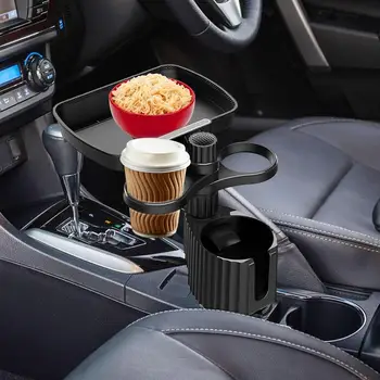 360 Преносим въртящ се регулируем автоматичен автомобил храна тава чаша притежателя разширител кола чаша притежателя прикачване храна тава разширена маса бюро