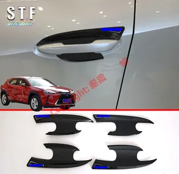 Carbon Fiber Style Door Bowl Trim За Lexus UX UX200 250H 260H 2019 2020 Стикери за аксесоари за автомобили W4