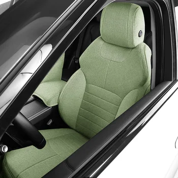 Custom Fit Car Accessories Калъф за седалка за 5 места Пълен комплект ECO ленено бельо пълно покритие за Range Rover и над 2000 модела