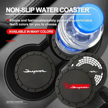 Car Coaster Water Cup Non-Slip силикагел подложка за подложка за Toyota Supra mk5 mk4 a90 2020 2023 2021 2013 2022 20 гр Аксесоари