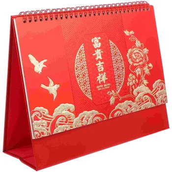 2024 Китайски настолни календари Китайска година Драконовият календар Стоящ флип настолен календар Година на дневен планировчик