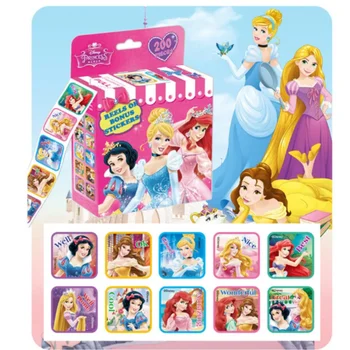 200 листа / кутия Дисни карикатура издърпайте сладък стикери принцеса замразени Мики кола учител награди стикери деца играчка подарък
