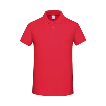 Мъжки червени поло ризи Персонализиран мъжки бизнес Smart Casual Sports Top къс ръкав извънгабаритни летни памучни момчета Tee 3xl спортно облекло