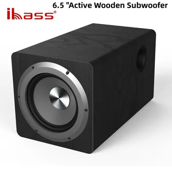IBASS 100W 6.5-инчов дървен активен субуфер високоговорител домашно кино ехо стена Bluetooth високоговорител мултимедия компютър телевизия хол