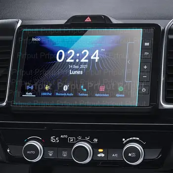Протектор за екран от закалено стъкло За Хонда Сити 2020 2021 2022 Автомобил GPS навигационен филм LCD екран Аксесоари за филми против надраскване