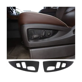  Бутон за регулиране на седалката Панел за Chevrolet Silverado GMC Sierra 2014-2018 Аксесоари Меки въглеродни влакна